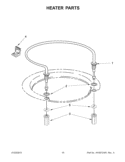 HEATER PARTS Diagram and Parts List for WDF530PLYB4  Whirlpool Dishwasher