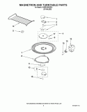 MAGNETRON AND TURNTABLE PARTS Diagram and Parts List for KHMS1850SSS2  KitchenAid Microwave