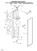 FREEZER DOOR Diagram and Parts List for GS6SHAXLT02  Whirlpool Refrigerator