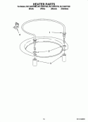 HEATER PARTS Diagram and Parts List for DU1100XTPBB  Whirlpool Dishwasher