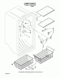 LINER PARTS Diagram and Parts List for 7EV187NYRV03  Whirlpool Freezer