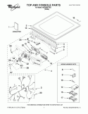 TOP AND CONSOLE PARTS Diagram and Parts List for WED9500TW3  Whirlpool Dryer