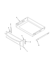 Drawer Parts Diagram and Parts List for WFE745H0FS0  Whirlpool Range