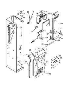 Freezer Liner And Air Flow Parts Diagram and Parts List for KBSN602ESS00  KitchenAid Refrigerator