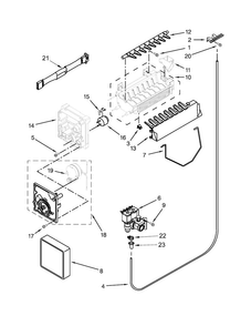 Ice Maker Parts Diagram and Parts List for WRS325FDAB06  Whirlpool Refrigerator