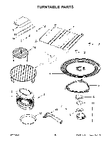 Turntable Parts Diagram and Parts List for KMHP519ESS06  KitchenAid Microwave