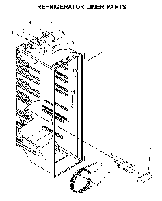 Refrigerator liner parts Diagram and Parts List for 10651113710  Kenmore Refrigerator
