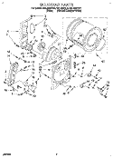 BULKHEAD Diagram and Parts List for RGL4632BQ1  Roper Dryer