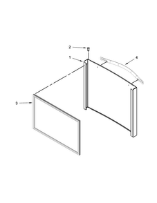 Freezer Door Parts Diagram and Parts List for WRF560SFYM01  Whirlpool Refrigerator