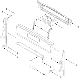 Part Location Diagram of W11616907 Whirlpool Manifold Panel, Insulation