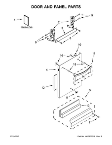 Part Location Diagram of W10837603 Whirlpool Tech sheet, french