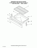 DRAWER AND RACK PARTS Diagram and Parts List for GFE461LVQ1  Whirlpool Range