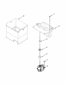 Motor And Ice Container Parts Diagram and Parts List for 59672382410  Kenmore Refrigerator