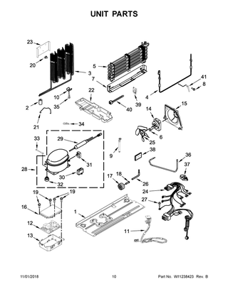 Unit Parts Diagram and Parts List for WRF560SMHB00  Whirlpool Refrigerator