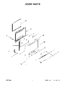 Door Parts Diagram and Parts List for YKFEG500EWH7  KitchenAid Range