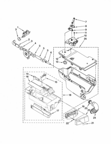 Dispenser Diagram and Parts List for 11047892700  Kenmore Washer