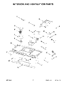 04 - Interior And Ventilation Parts Diagram and Parts List for YWML75011HW11  Whirlpool Microwave