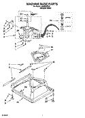 MACHINE BASE PARTS Diagram and Parts List for LSQ9030PQ5  Whirlpool Washer