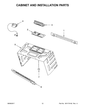 07 - CABINET AND INSTALLATION PARTS Diagram and Parts List for YWMH53520CB3  Whirlpool Microwave