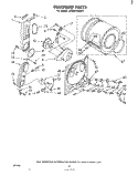 BULKHEAD Diagram and Parts List for LG3001XMW1  Whirlpool Dryer