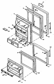 Part Location Diagram of 516579 Whirlpool Door (white)