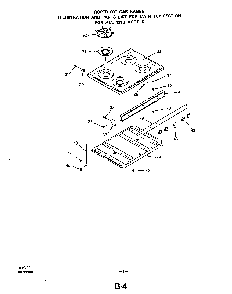 Main Top Diagram and Parts List for 1313*1A  Roper Range