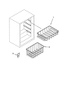 Shelf Diagram and Parts List for EV040FXHW  Whirlpool Freezer