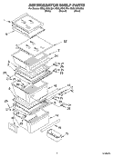 REFRIGERATOR SHELF Diagram and Parts List for GD2LHGXLT04  Whirlpool Refrigerator