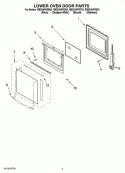 LOWER OVEN DOOR PARTS Diagram and Parts List for RBD245PRT03  Whirlpool Wall Oven