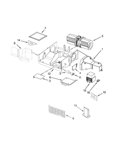 Air Flow Parts Diagram and Parts List for UMV1160CB2  Whirlpool Microwave