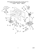 MAGNETRON AND AIR FLOW Diagram and Parts List for MH6150XHT0  Whirlpool Microwave