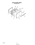 OVEN DOOR Diagram and Parts List for F9157^1  Whirlpool Range