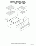 DRAWER AND RACK PARTS Diagram and Parts List for GY399LXUS04  Whirlpool Range