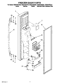 FREEZER DOOR PARTS Diagram and Parts List for GS6SHEXNT04  Whirlpool Refrigerator