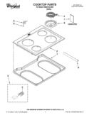 COOKTOP PARTS Diagram and Parts List for WDE151LVQ01  Whirlpool Range
