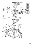 MACHINE BASE Diagram and Parts List for CA2762XWG1  Whirlpool Washer