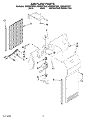AIR FLOW PARTS Diagram and Parts List for KSRX25FTSS01  KitchenAid Refrigerator
