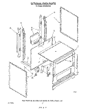 EXTERNAL OVEN Diagram and Parts List for SF300BSRW0  Whirlpool Range