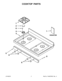 COOKTOP PARTS Diagram and Parts List for WFG510S0AS1  Whirlpool Range