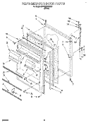 REFRIGERATOR DOOR, LIT/OPTIONAL Diagram and Parts List for 6ET18ZKXAN01  Whirlpool Refrigerator