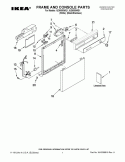 FRAME AND CONSOLE PARTS Diagram and Parts List for IUD6000WS1  Whirlpool Dishwasher