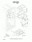 LINER PARTS Diagram and Parts List for 7EL87TRRRV04  Whirlpool Refrigerator