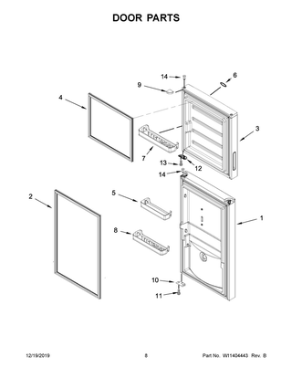 Part Location Diagram of W11247889 Whirlpool BIN