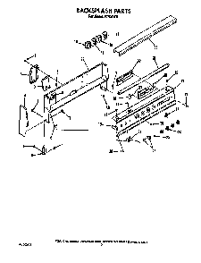Backsplash Diagram and Parts List for F7907W0  Roper Range