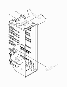 Refrigerator Liner Parts Diagram and Parts List for 10641123211  Kenmore Refrigerator