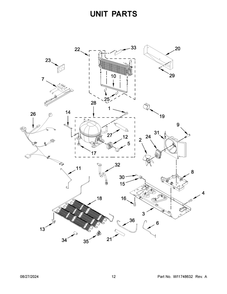 07 - Unit Parts Diagram and Parts List for WRFF3036RZ00  Whirlpool Refrigerator