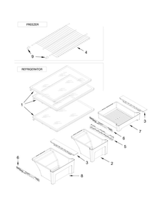 Part Location Diagram of WPW10373952 Whirlpool Crisper Pan