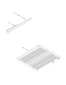 Third Level Rack And Track Parts Diagram and Parts List for KDTE204EBL0  KitchenAid Dishwasher