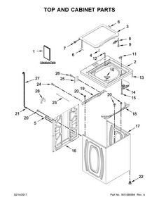 Part Location Diagram of W10802004 Whirlpool Energy guide