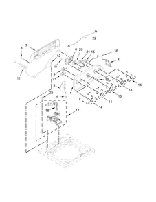 Controls And Water Inlet Parts Diagram and Parts List for WTW4816FW0  Whirlpool Washer
